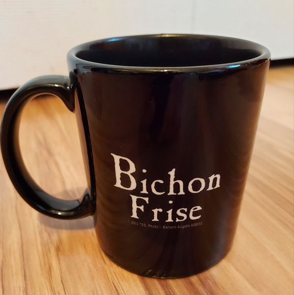 Bichon Frise Black Ceramic Mug Coffee Cup 2003 - Picture 2 of 7